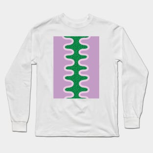 Unique Colorful Pattern - Green Purple Long Sleeve T-Shirt